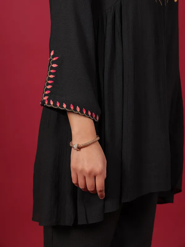 Classic black cotton co-ord set