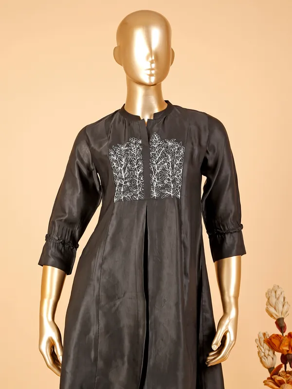 Classic black silk co-ord set