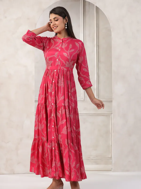 Classic cotton printed red kurti