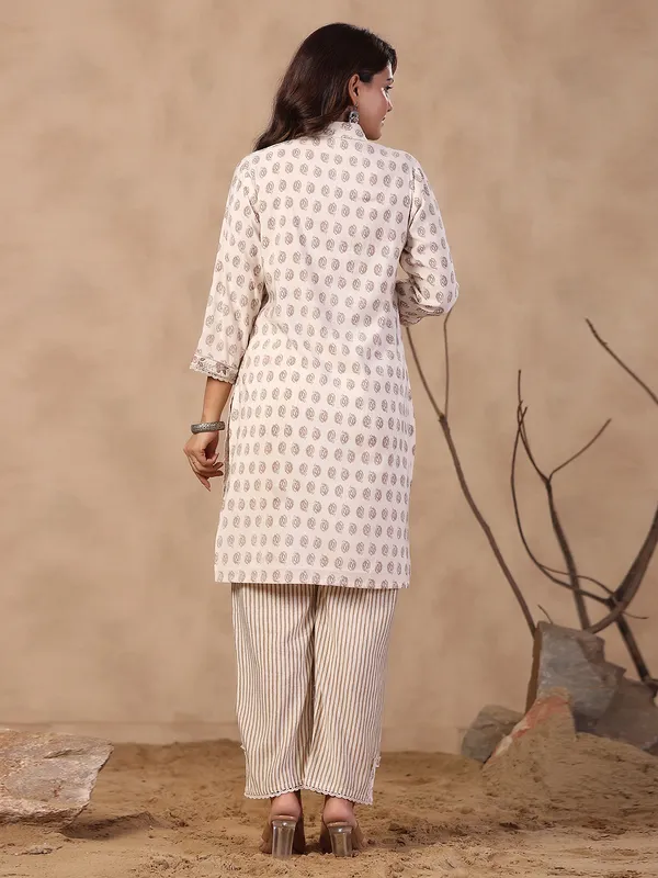 Classic cream cotton co ord set