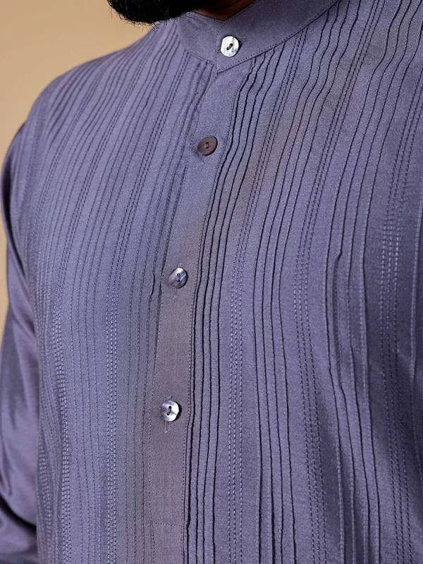 Classic mauve purple silk kurta suit