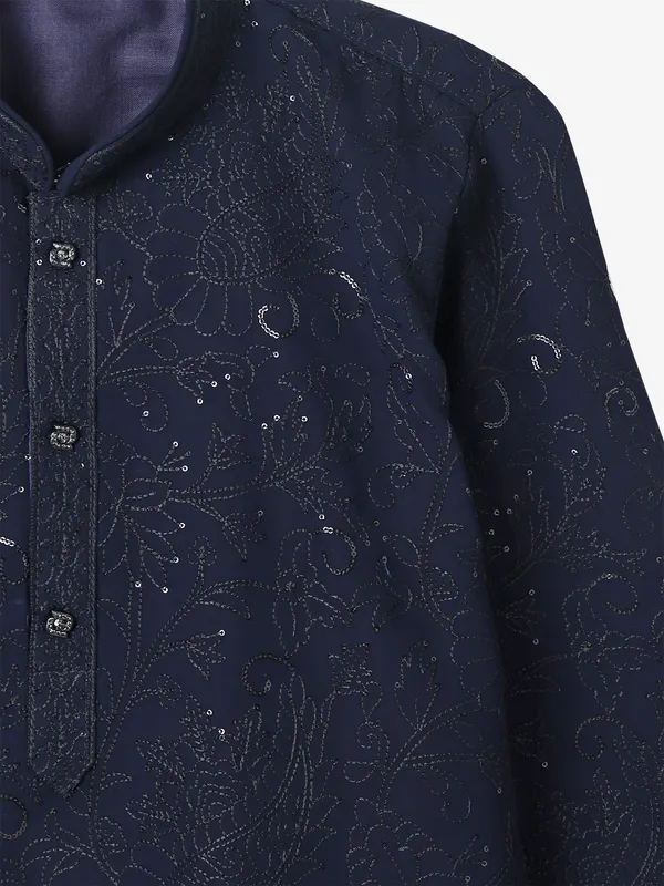 Classic navy georgette kurta suit