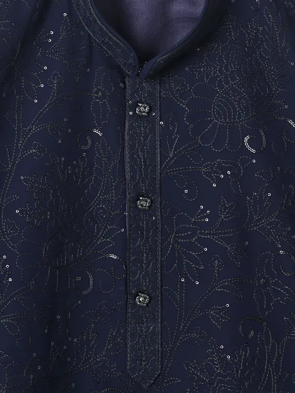 Classic navy georgette kurta suit