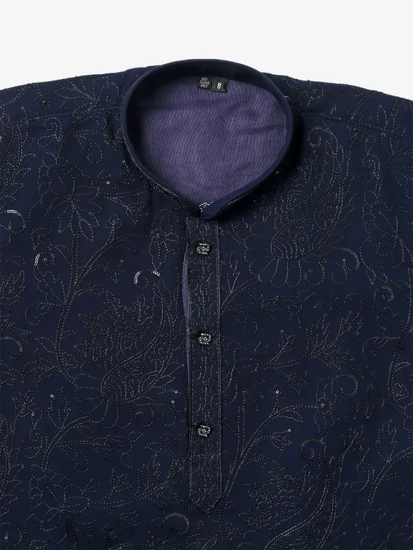 Classic navy georgette kurta suit