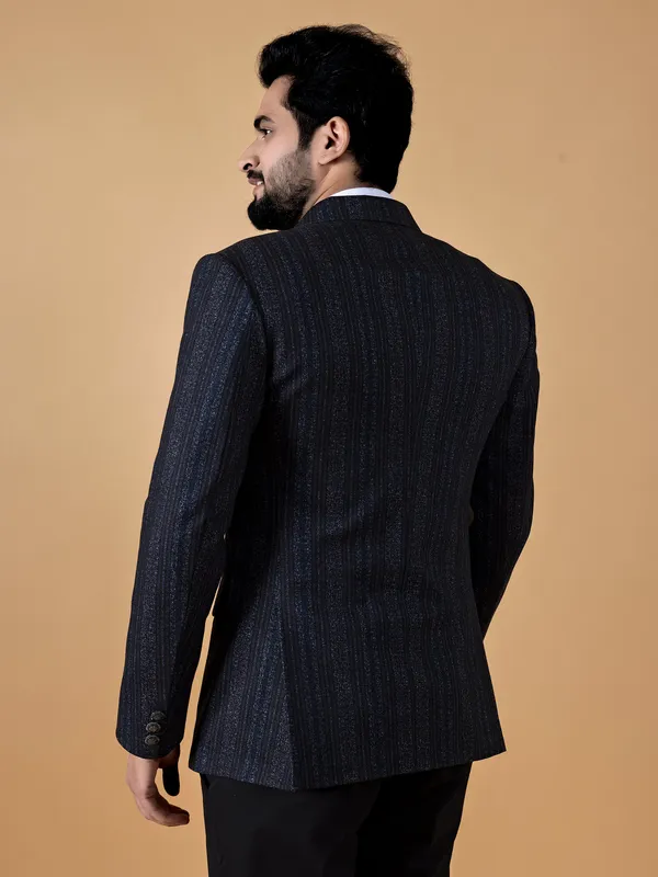 Classic navy texture blazer