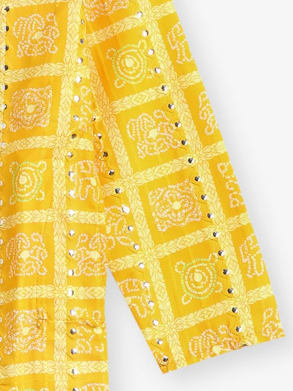 Classic new yellow printed kurta pajama