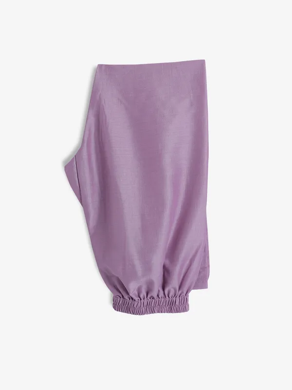 Classic purple silk stripe indowestern