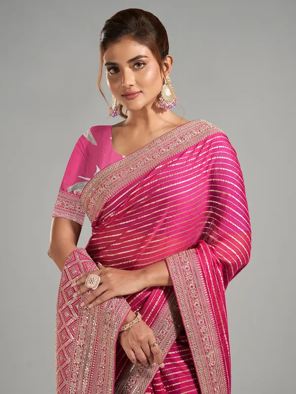 Classic rani georgette saree for festive