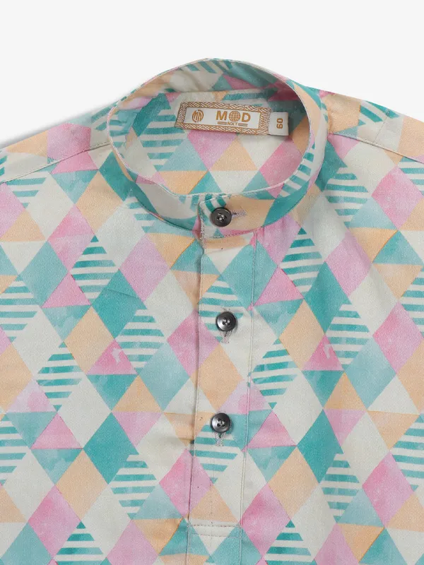 Classic sea green cotton kurta suit
