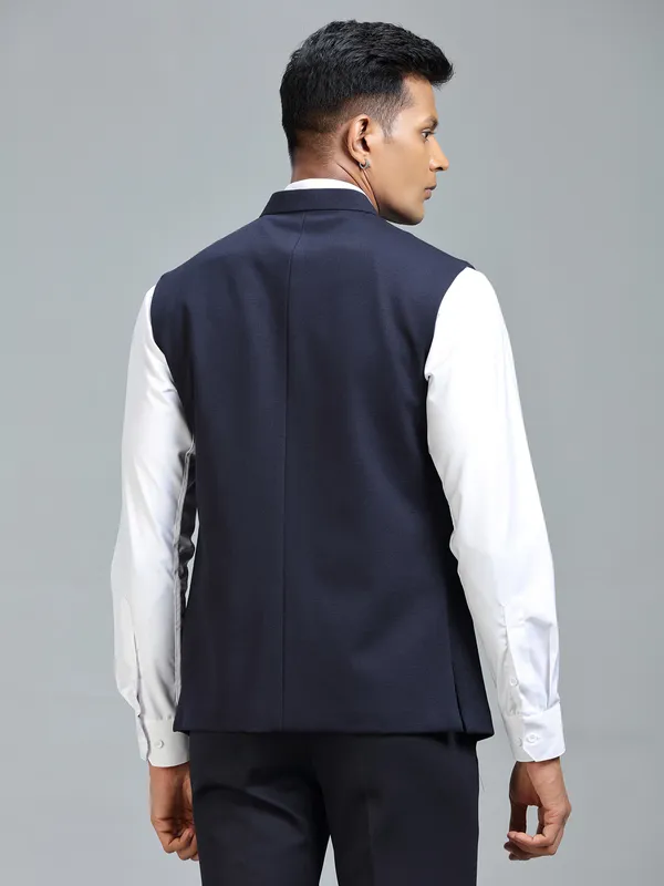 Classic stylish navy waistcoat for special occasion