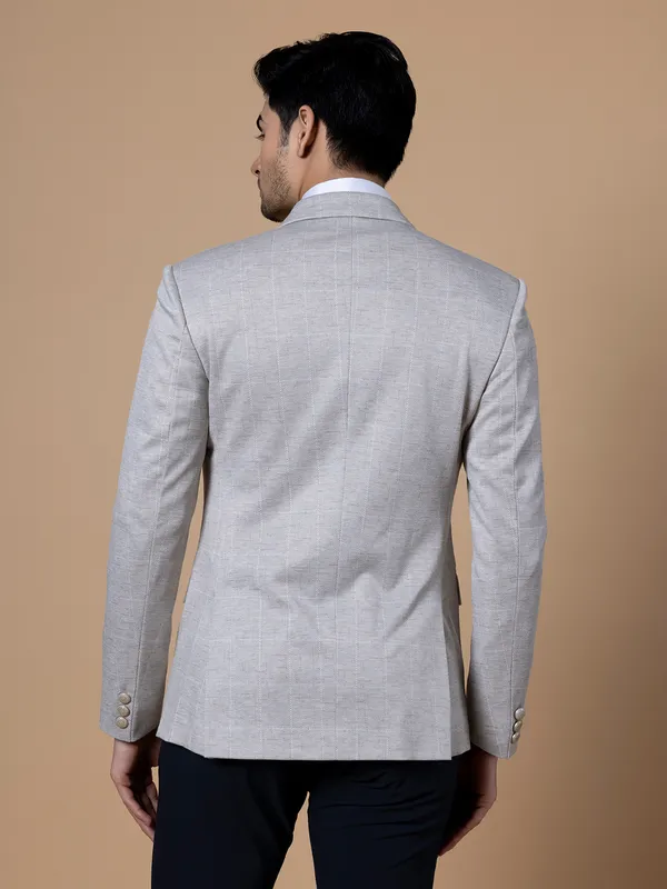 Classy beige terry rayon blazer