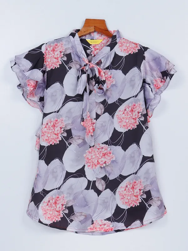 Classy black printed top