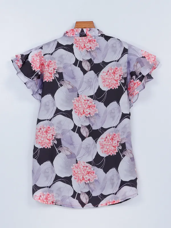 Classy black printed top