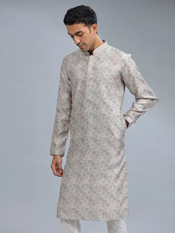 Classy grey silk kurta pajama