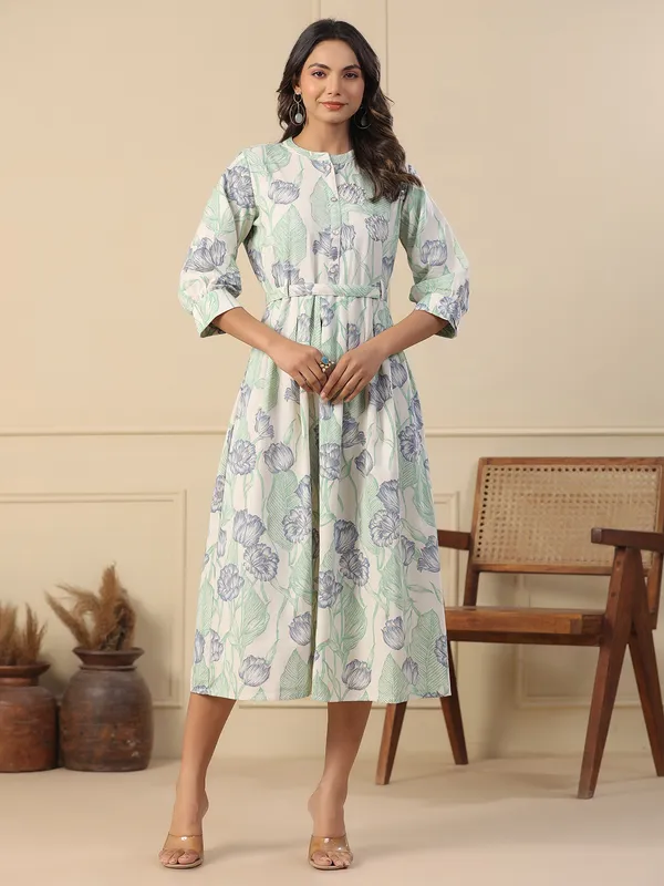 Classy light green printed kurti