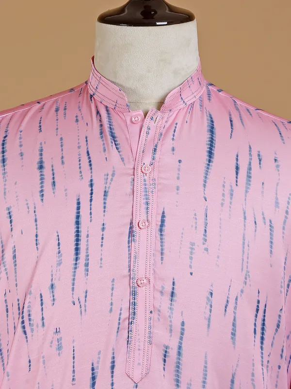 Classy pink silk kurta