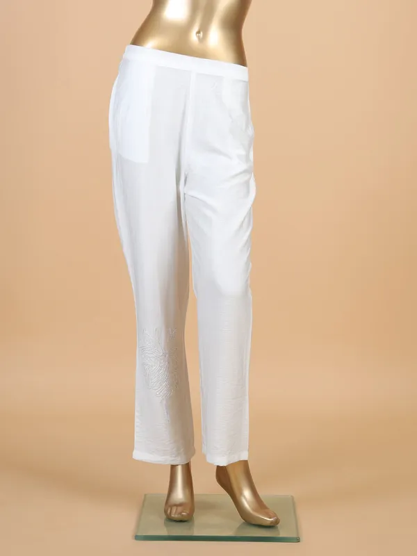 Classy plain white cotton co-ord set