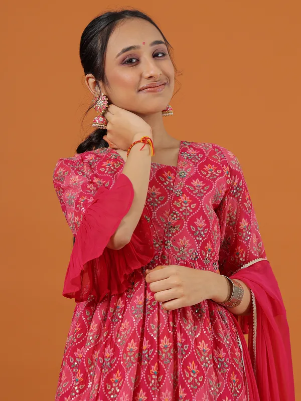 Classy rani color georgette palazzo set
