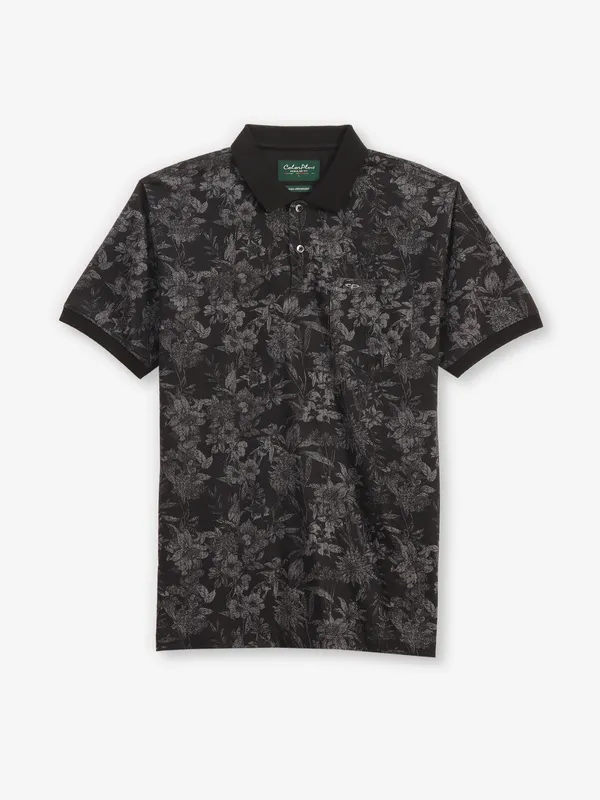 COLORPLUS black printed cotton t-shirt