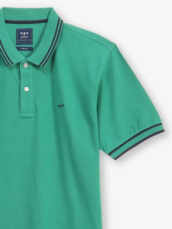 COLORPLUS light green cotton polo t-shirt