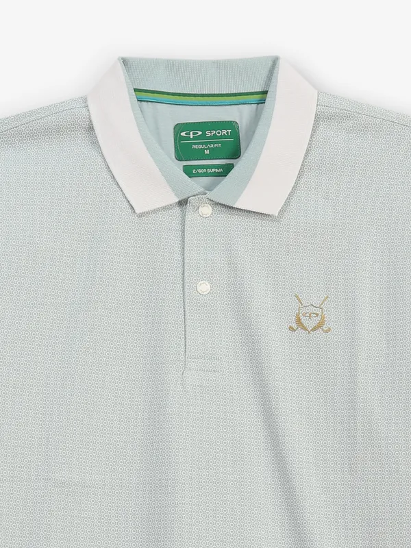 COLORPLUS printed light blue cotton t-shirt