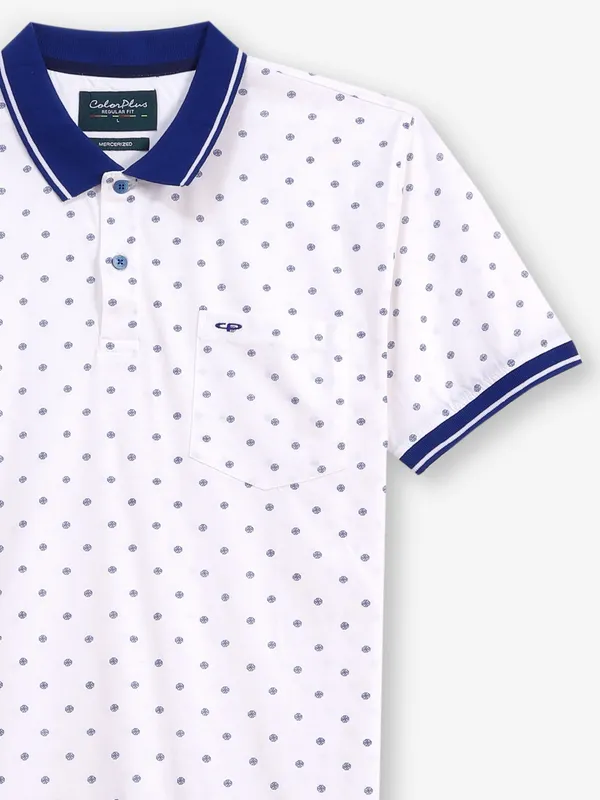 COLORPLUS printed white cotton t-shirt
