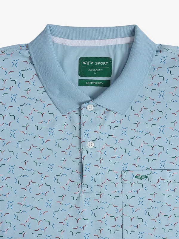 COLORPLUS sky blue printed t-shirt