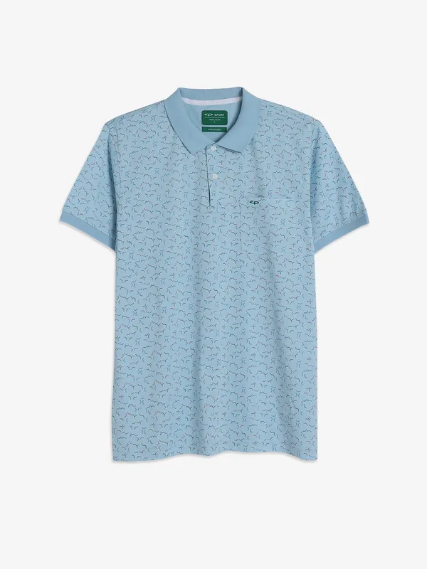 COLORPLUS sky blue printed t-shirt