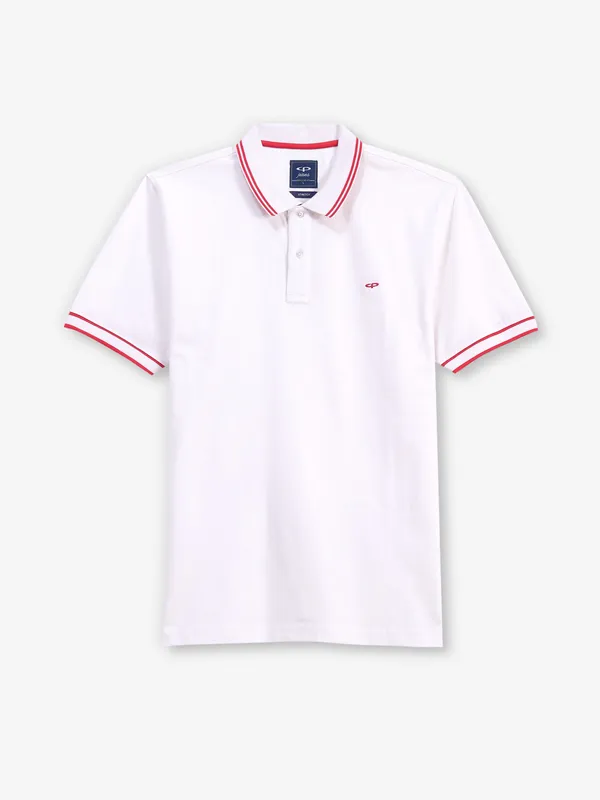COLORPLUS white cotton plain t-shirt