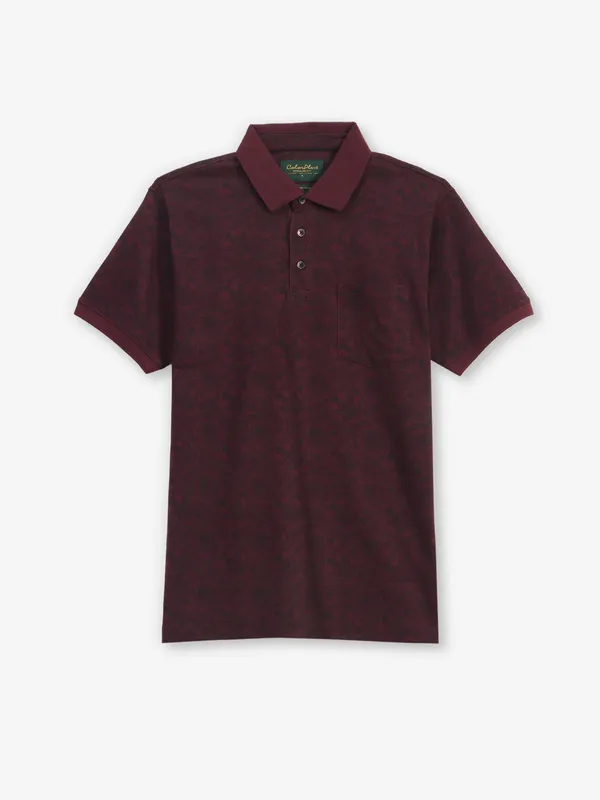 COLORPLUS wine printed cotton t-shirt