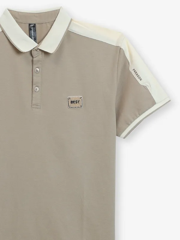 COOKYSS beige casual cotton t-shirt