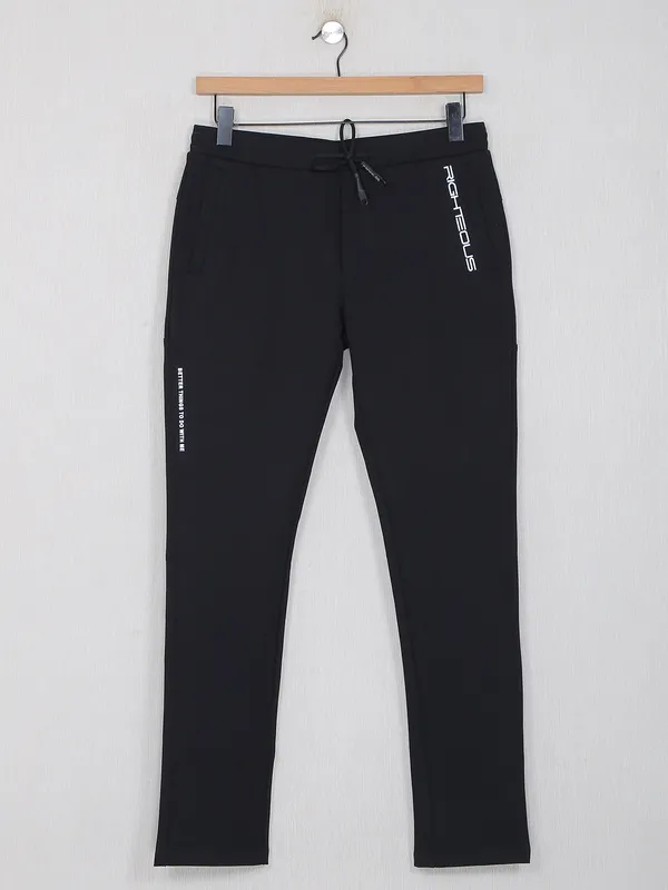 Cookyss black color cotton night track pant