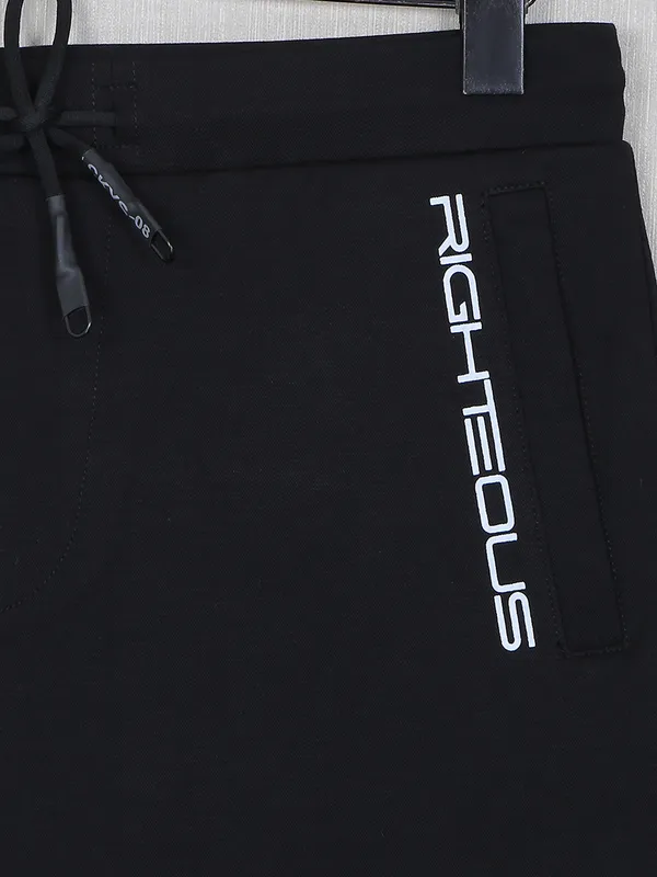 Cookyss black color cotton night track pant