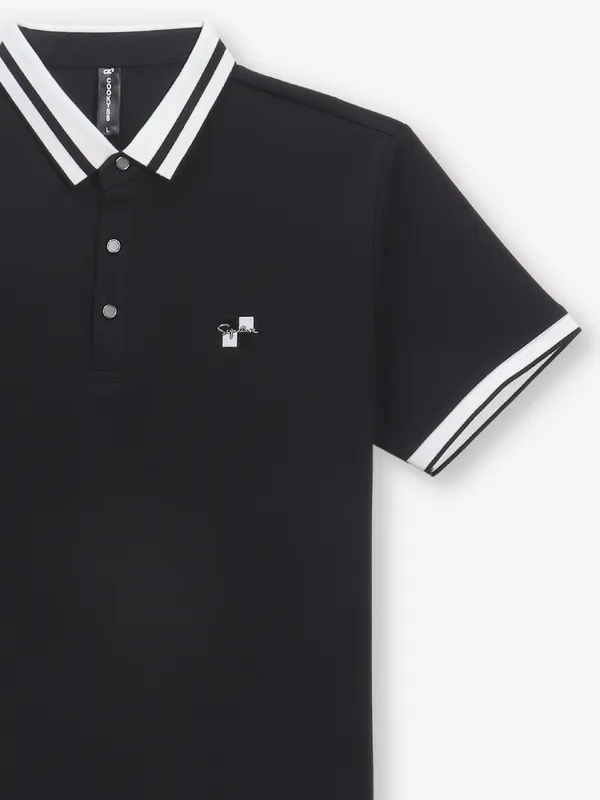 COOKYSS black cotton plain t-shirt