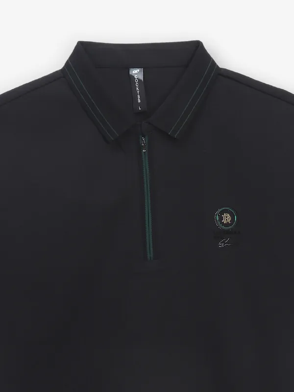 COOKYSS black cotton plain t-shirt for mens