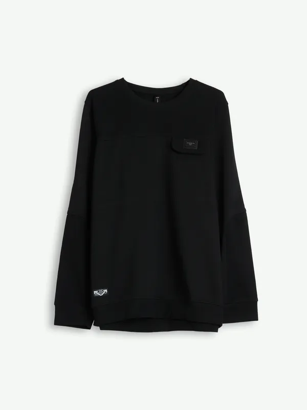 Cookyss black plain t shirt