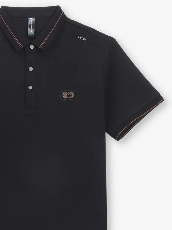COOKYSS cotton black plain t-shirt