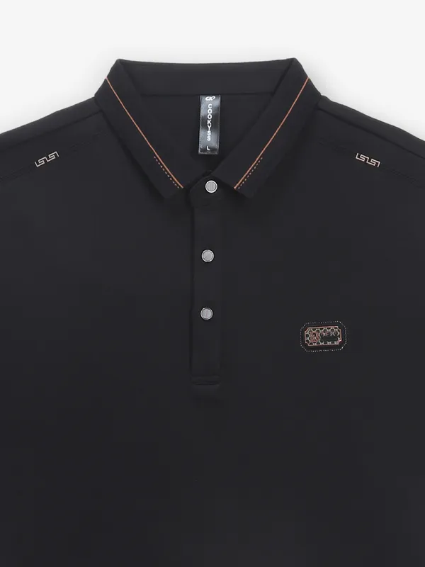 COOKYSS cotton black plain t-shirt