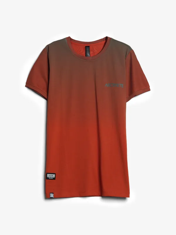 Cookyss cotton orange half sleeves t shirt