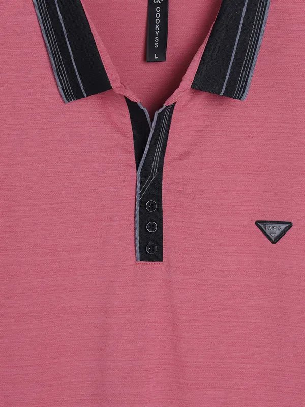 COOKYSS cotton pink plain t-shirt
