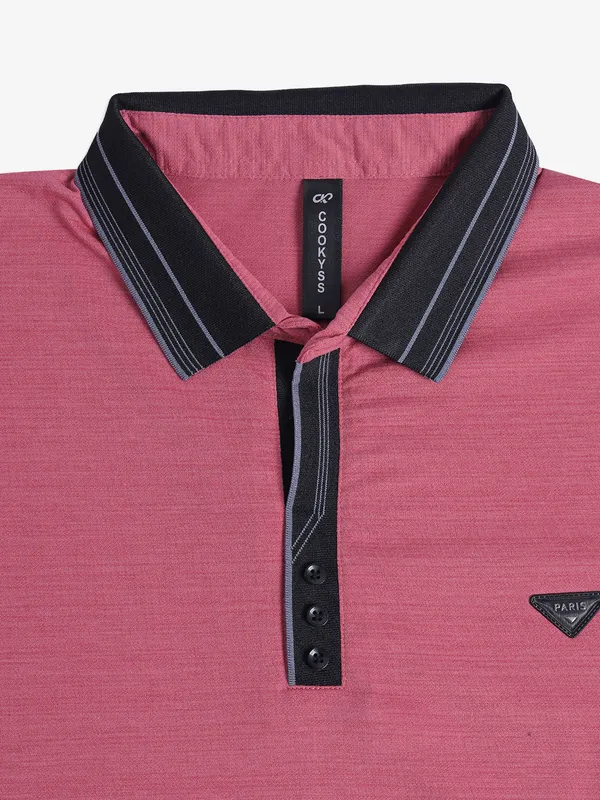 COOKYSS cotton pink plain t-shirt