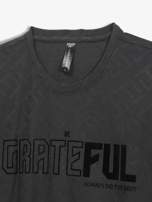 COOKYSS dark grey texture t-shirt