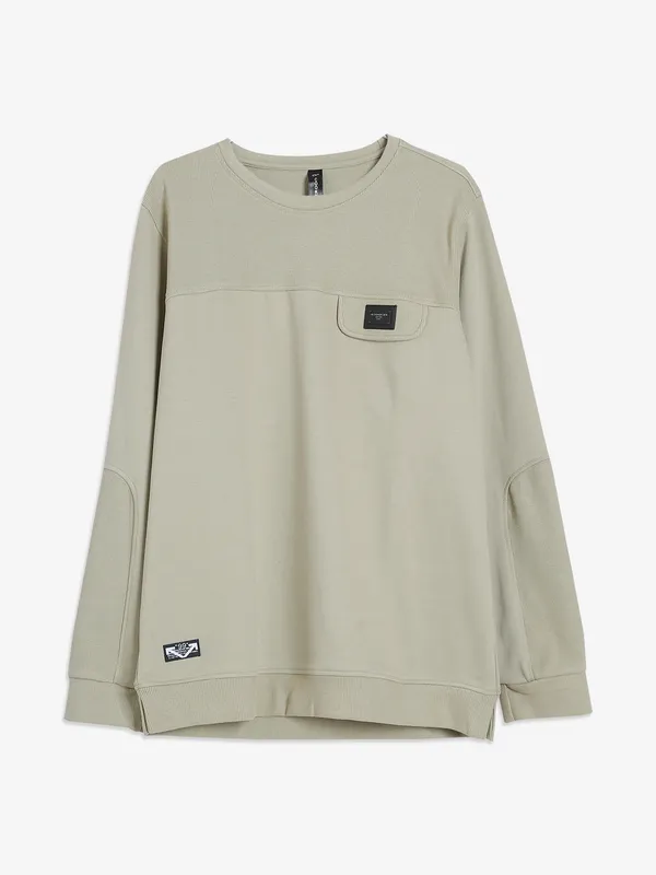 Cookyss dusty green plain t shirt