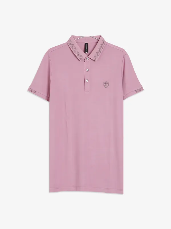 Cookyss mauve pink cotton plain t shirt