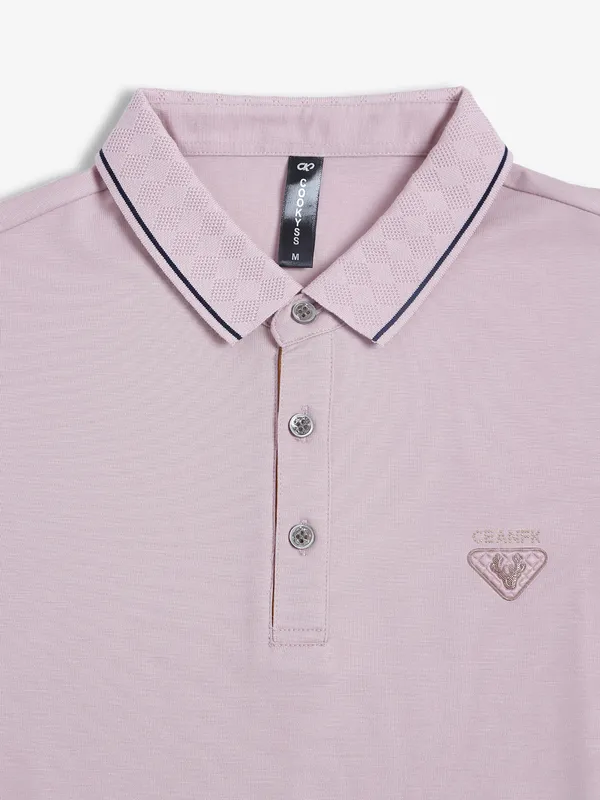 Cookyss light purple cotton plain t shirt