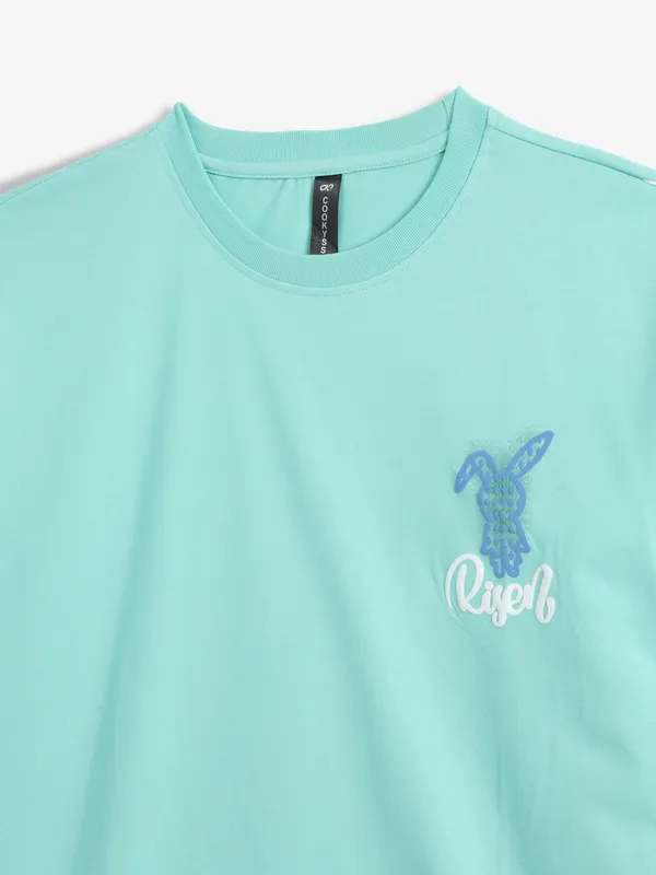 COOKYSS mint green round neck t-shirt