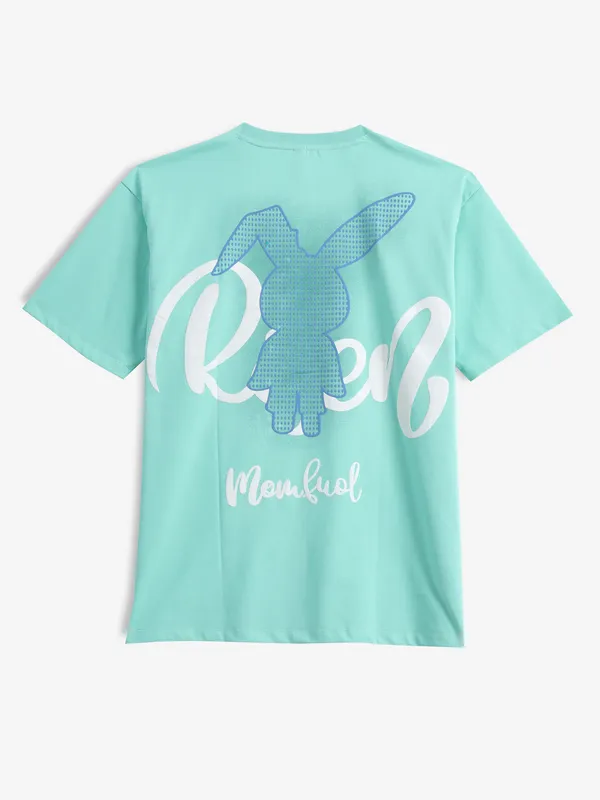 COOKYSS mint green round neck t-shirt