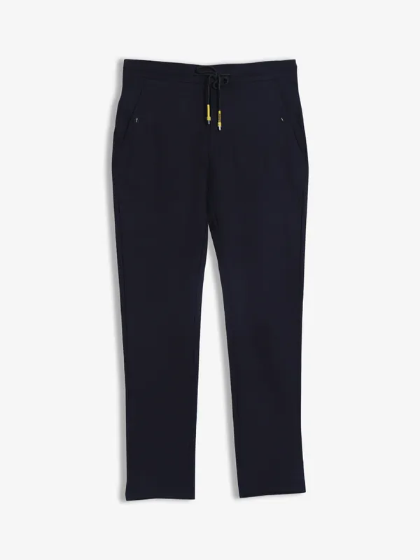 Cookyss navy plain cotton track pant