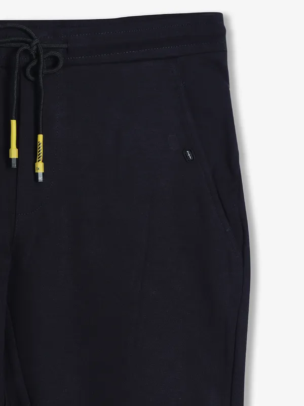 Cookyss navy plain cotton track pant