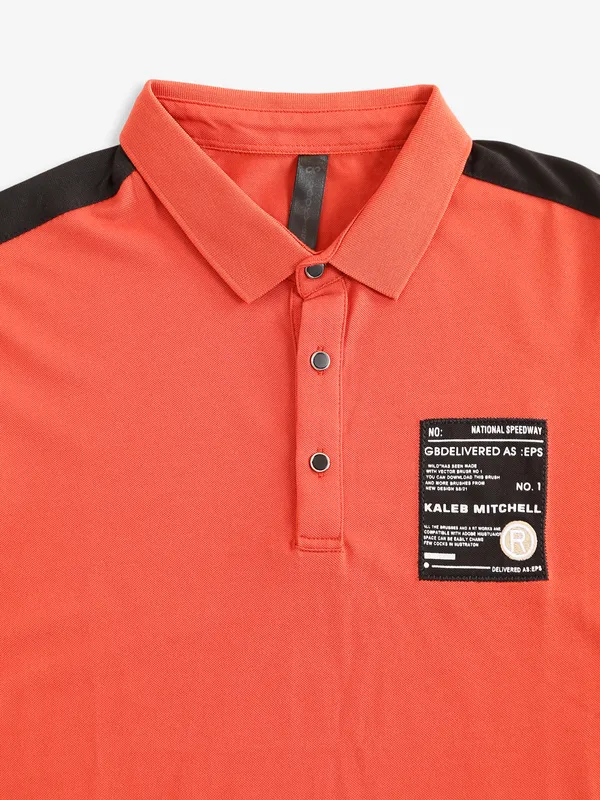 Cookyss orange cotton polo t shirt